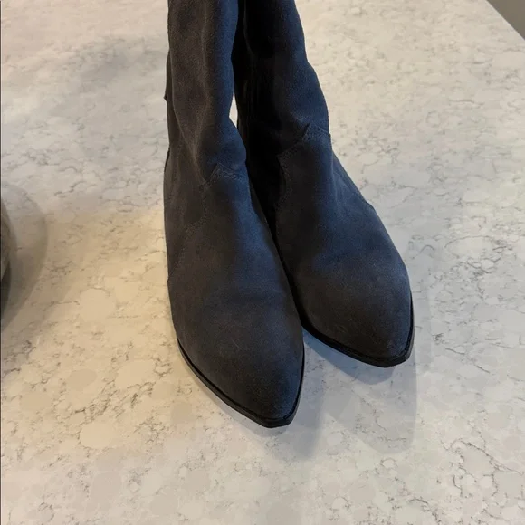 Isabel Marant Dark Gray suede Cowboy chic Knee Boots - Picture 3 of 13